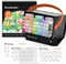 Pastel Alcohol Markers Set – 50 Dual Tip Brush & Fine Tip Markers + 1 Blender with Case, Perfect for Illustration, Coloring, Sketching for Kids, Students & Adults